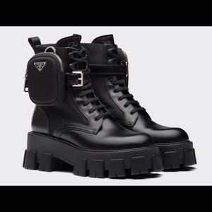Prada monolith short combat boots. Size 39